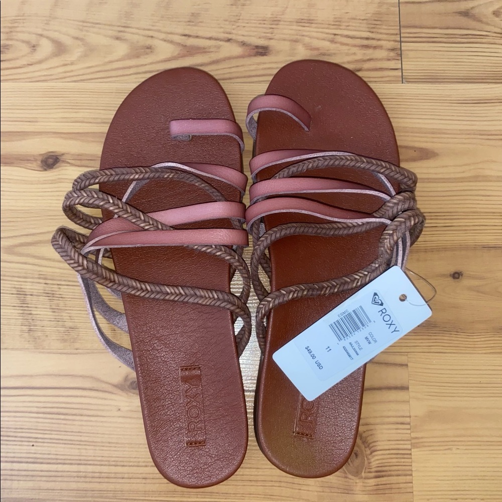 Roxy Esme Multi-Strap Leather Sandal - NWT - Womens Sz. 11 - Picture 4 of 5